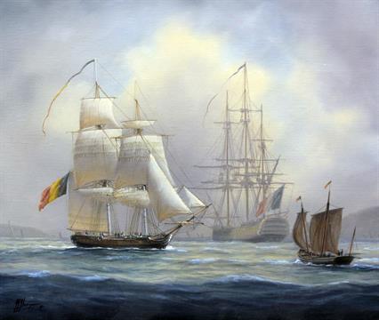 426x360 Tim Thompson (Born 1951) - Ship Of The Line Painting