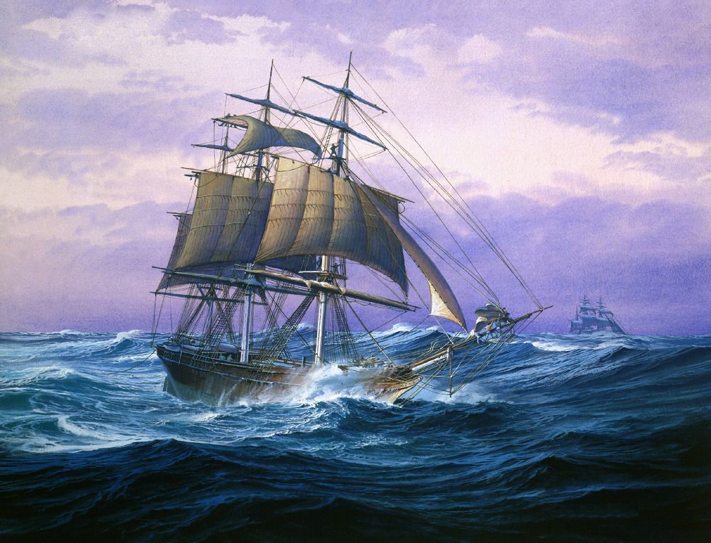 1000x764 Gallery Sailing Ship Oil Painting, - Ship Oil Painting
