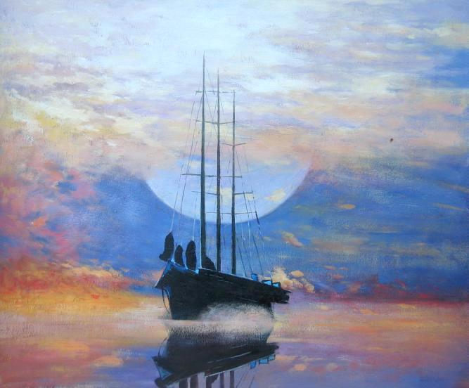 667x552 Oil Painting - Ship Oil Painting