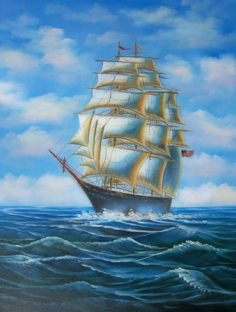 800x1056 Oil Paintings Frames - Ship Oil Painting