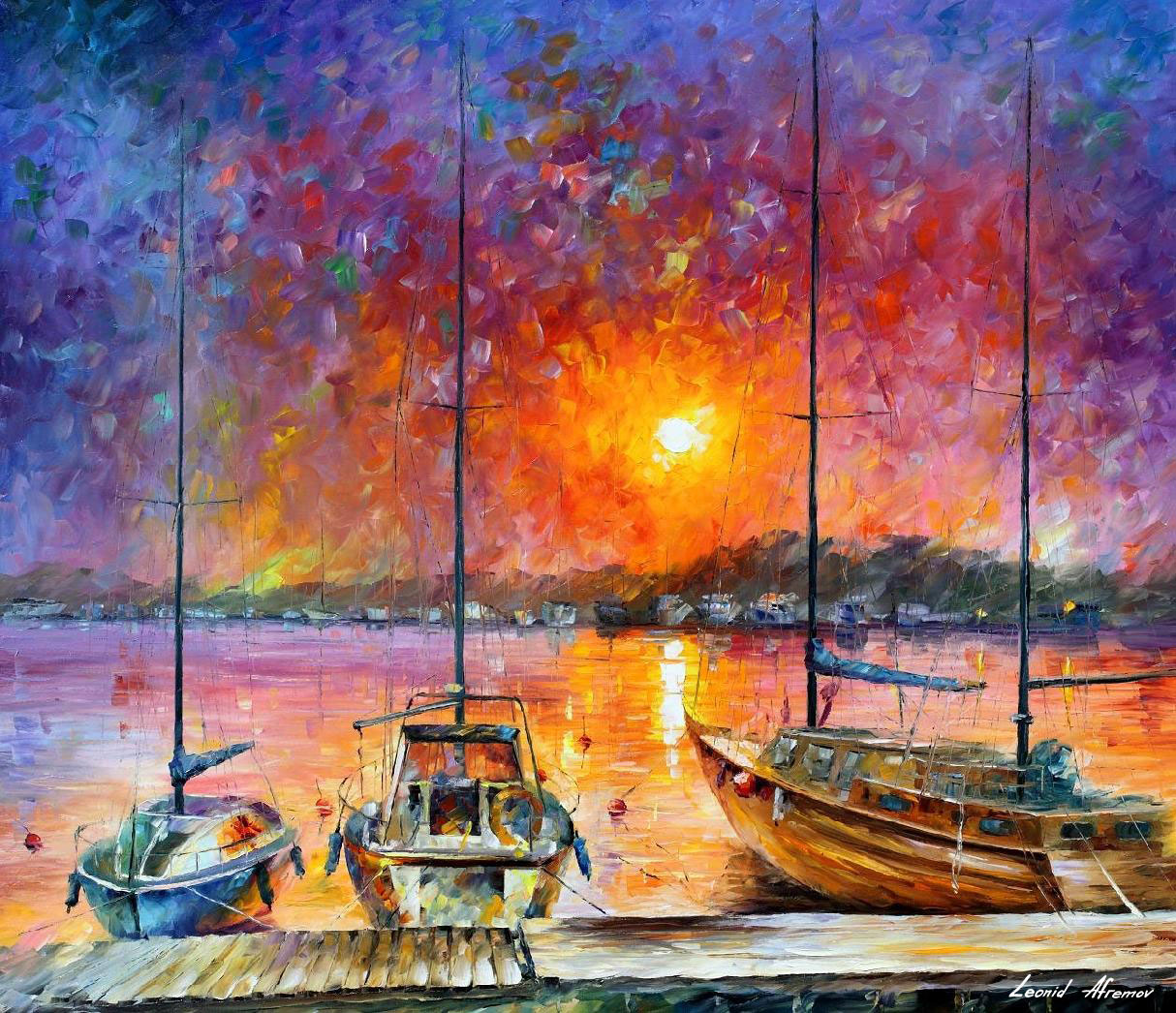 1214x1046 Ships Of Freedom Palette Knife Oil Painting On Canvas By Leonid - Ship Oil Painting