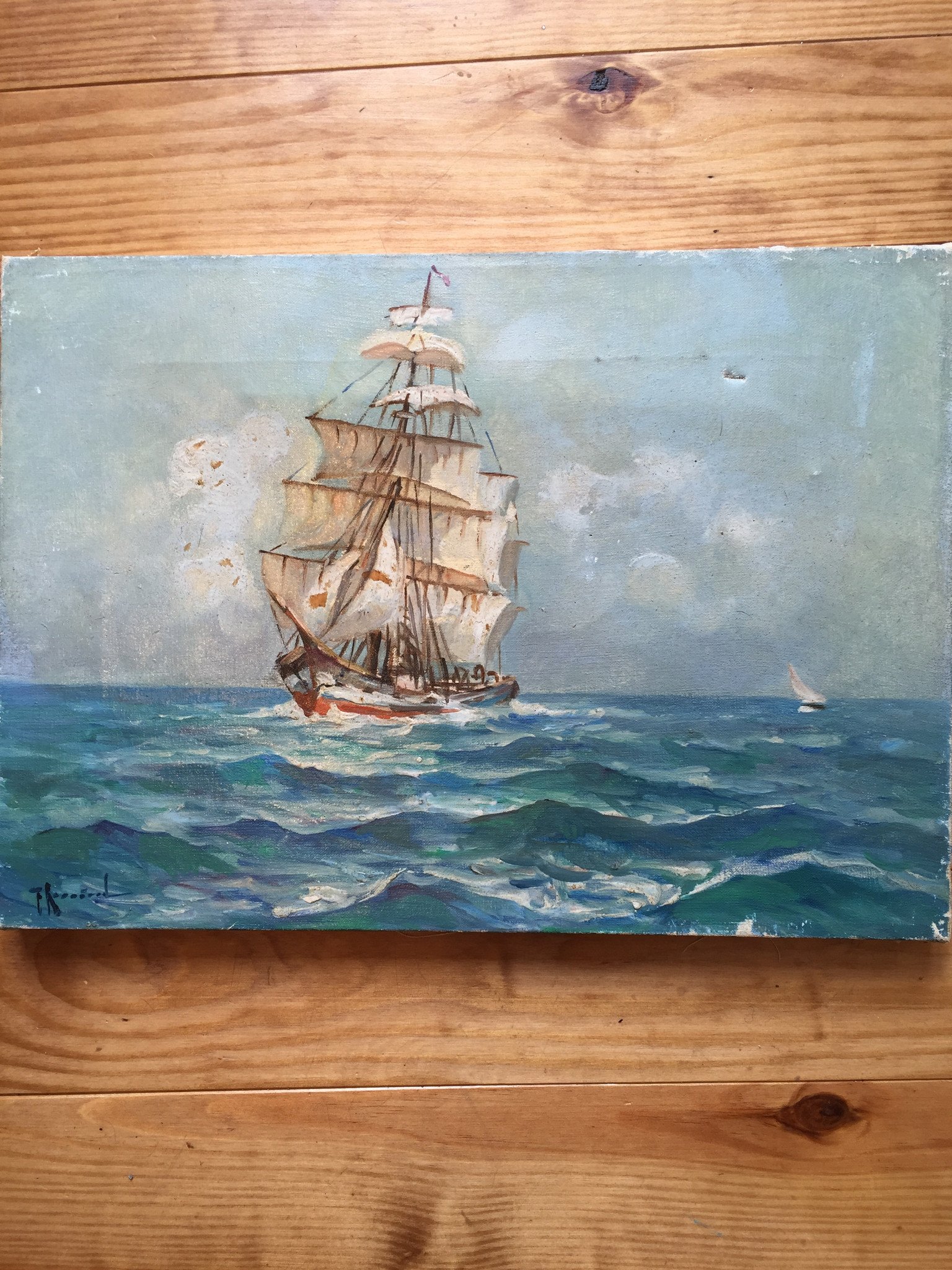 1536x2048 Ship Oil Painting The Robin's Nest - Ship Oil Painting