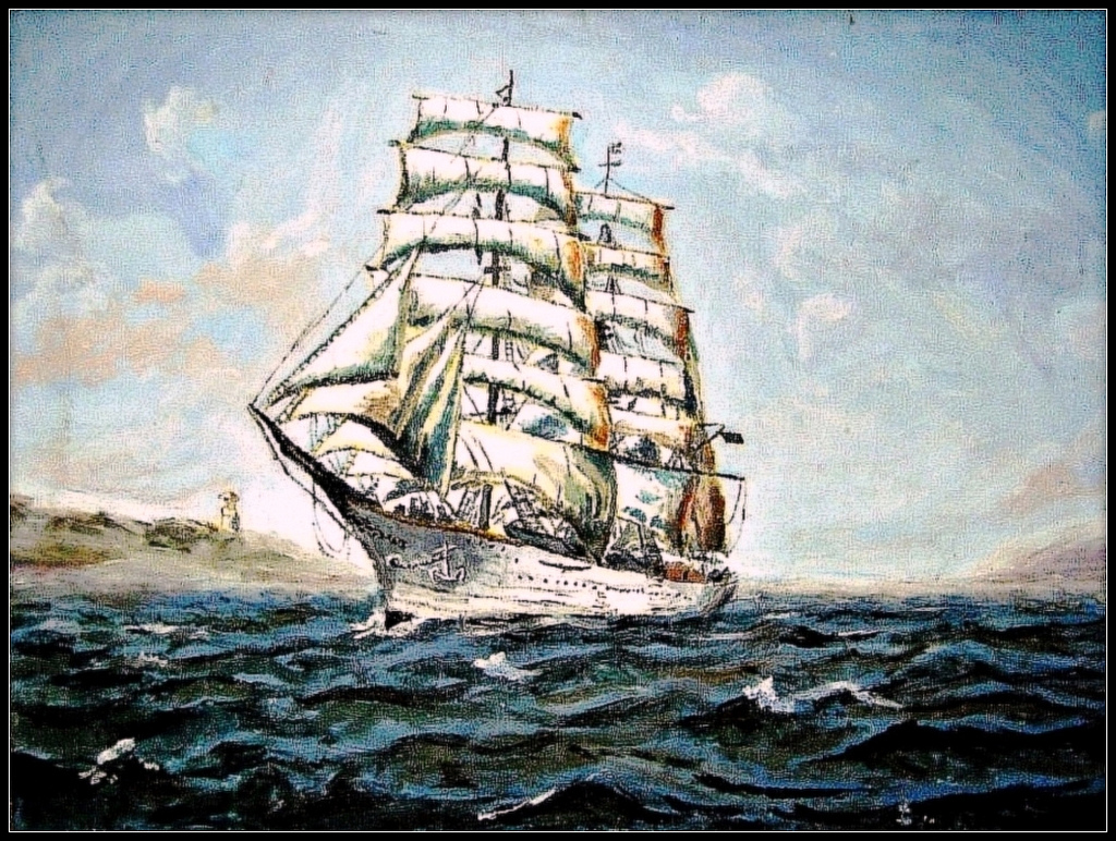 1024x772 The Tall Ship - Ship Oil Painting
