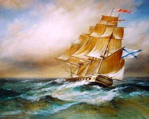300x240 Big Ship, Oil Painting, Canvas Art, Canvas Painting, Seascape - Ship Oil Painting