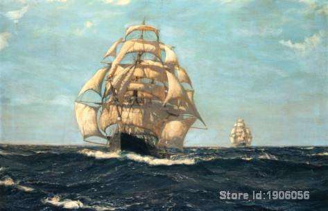 473x305 Free Shipping, Montague Dawson Decoration Oil Painting, The Pride - Ship Oil Painting Artists