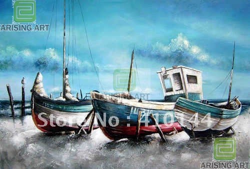 500x339 Handmade Usa Artist! High Quality Home Decoration Modern Seascape - Ship Oil Painting Artists