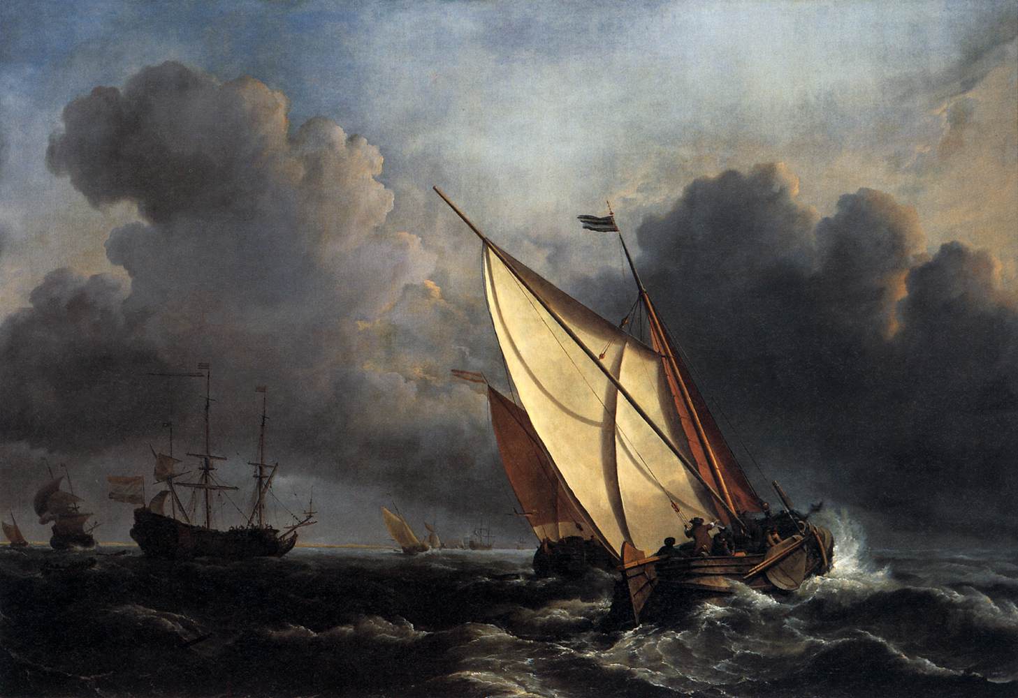1457x1000 Filewillem Van De Velde The Younger, Ships On A Stormy Sea (C - Ship On A Stormy Sea Painting