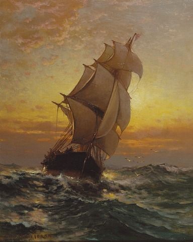 Ship On Sea Painting