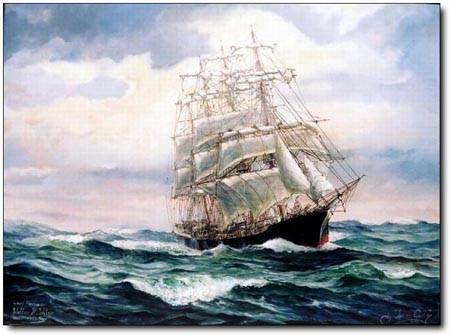 450x335 Seascape Painting,boat Painting 5,seascape Oil Painting,boat Oil - Ship On Sea Painting