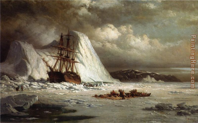 800x496 William Bradford Icebound Ship Painting Anysize 50% Off - Ship Painting