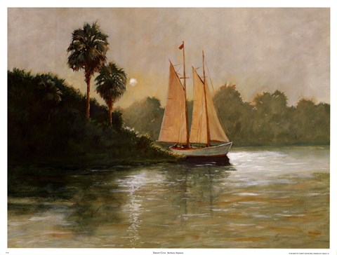 480x364 Sunset Cove Fine Art Print By Barbara Shipman - Shipman Painting