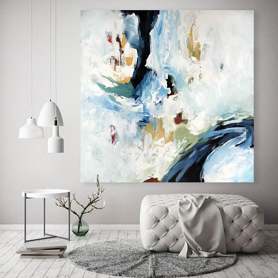 570x570 Large Abstract Painting Free Shipping Large Wall Art Original - Shipping Large Painting