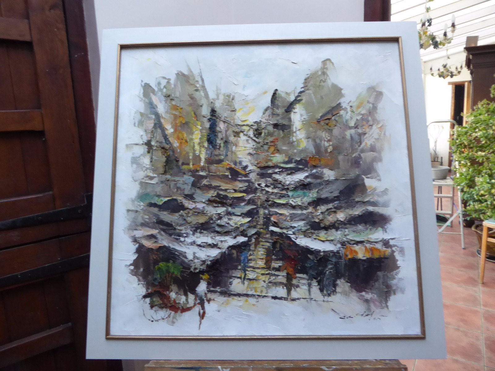 1600x1200 Large Oil On Canvas Hong Kong Artist C C Cheung (Free Shipping - Shipping Large Painting