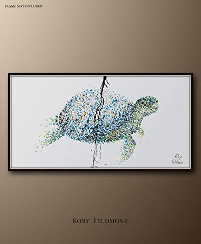 413x500 Animal Painting 60 Sea Turtle Animal Large Painting - Shipping Large Painting