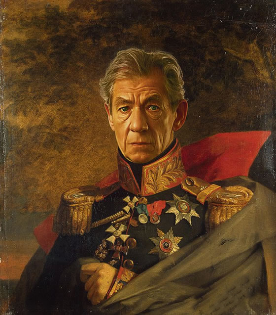 560x637 Top Cool Rock Handpainted Art Oil Painting Work Ian Mckellen - Shipping Painting Cost