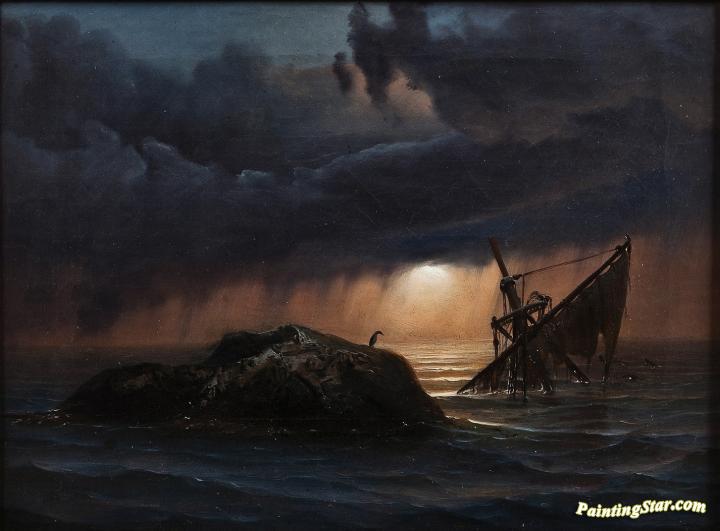 720x531 Shipwreck Artwork By Knud Andreassen Baade Oil Painting Amp Art - Shipwreck Painting