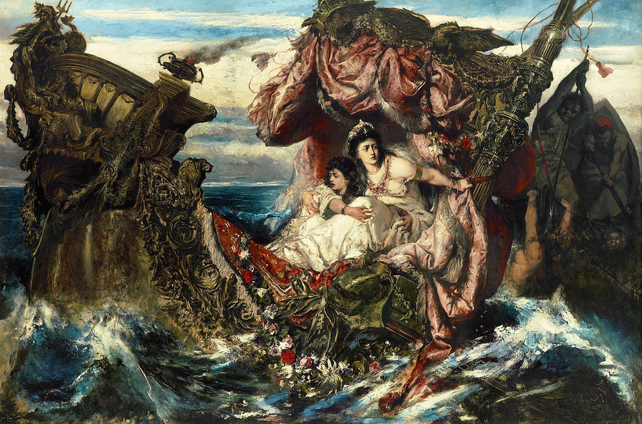 900x594 The Shipwreck Of Agrippina Painting By Gustav Wertheimer - Shipwreck Painting