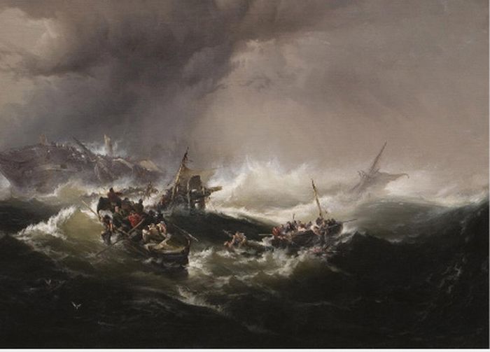 700x503 Shipwreck, 1858 - Shipwreck Painting Famous