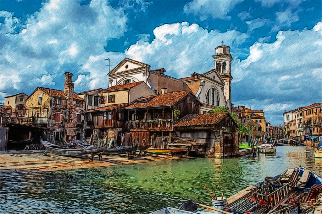 1024x683 Old Shipyard By Ashenebal D5ptjww By T Douglas Painting - Shipyard Painting