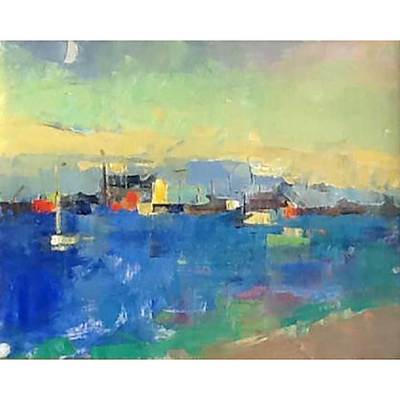 400x400 Shipyard Oil Painting 11x14 - Shipyard Painting