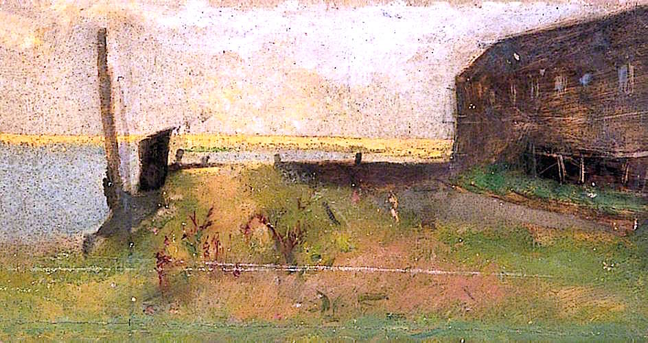 944x500 Ballys Old Shipyard Painting By Alma Gogin Oil Painting - Shipyard Painting