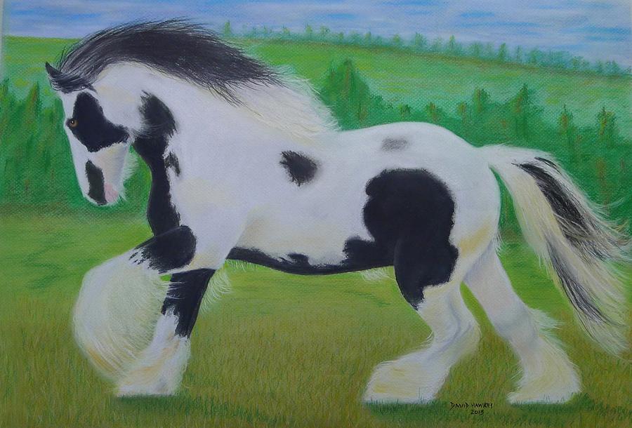 900x610 Shire Horse Painting By David Hawkes - Shire Horse Painting
