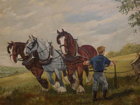 480x360 William Hobson - Shire Horse Painting