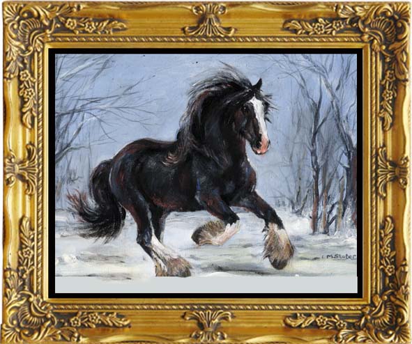 591x494 Horses Linda Slater's Artwork Page 14 - Shire Horse Painting