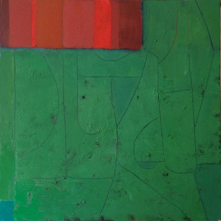 770x770 Saatchi Art Verdant, And Reds Painting By Ellen Shire - Shire Painting