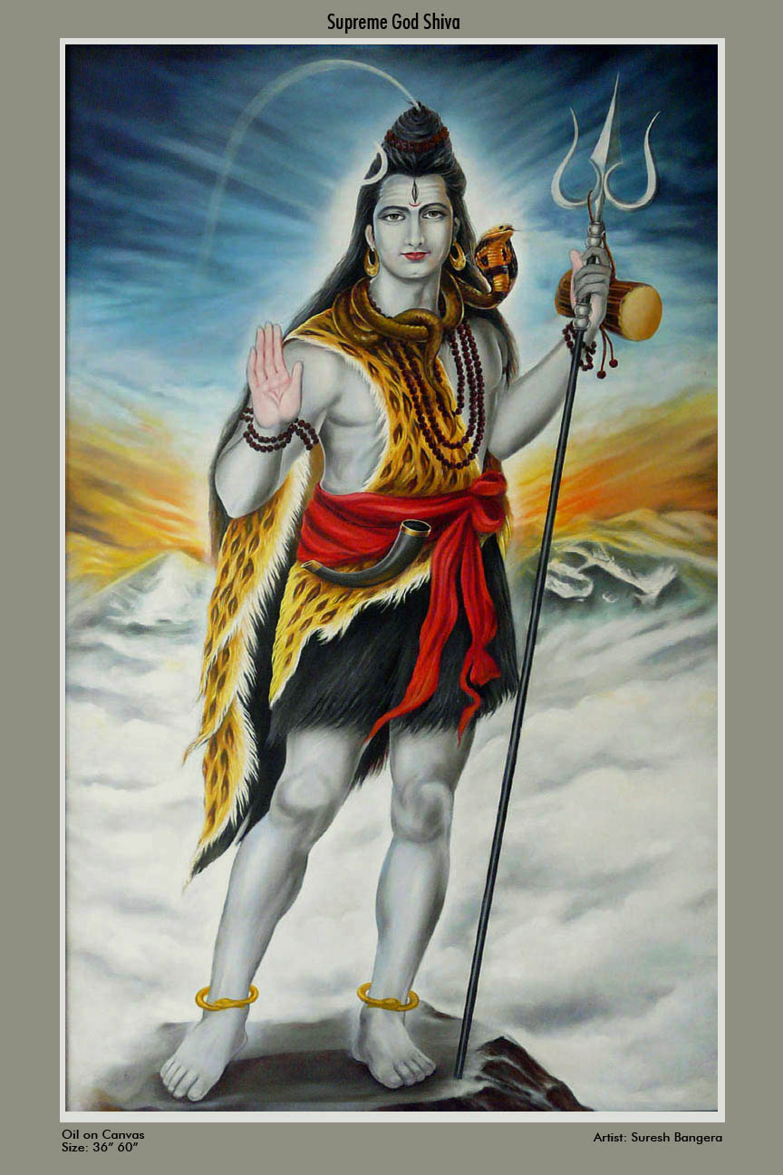 864x1296 My Paintings Lord Shiva Oil Painting - Shiva Oil Painting