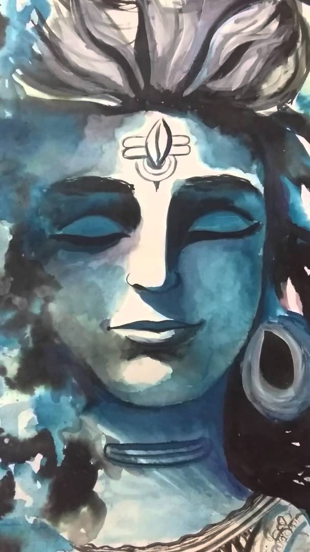 607x1080 Lord Shiva Art Work By Shaily Verma - Shiva Painting