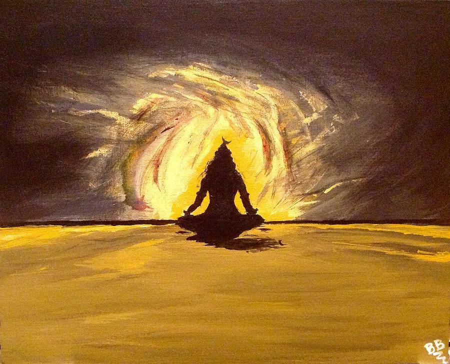 900x728 Eye Of Shiva Painting By Bhrugen Bhaleeya - Shiva Painting