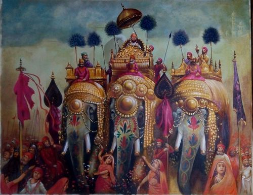 500x384 Oil Paintings - Shivaji Maharaj Painting