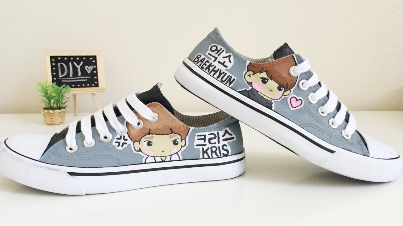 1280x720 Exo K Canvas Shoes Painting Tutorial - Shoe Painting