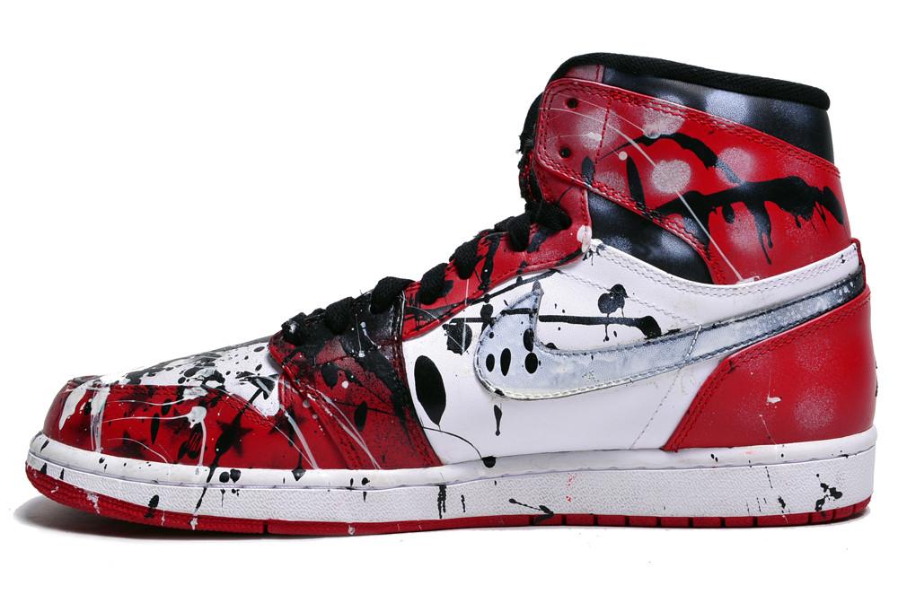 1000x662 Retro Jordan 1 Hand Painted By Jason Ford - Shoe Painting For Jordans