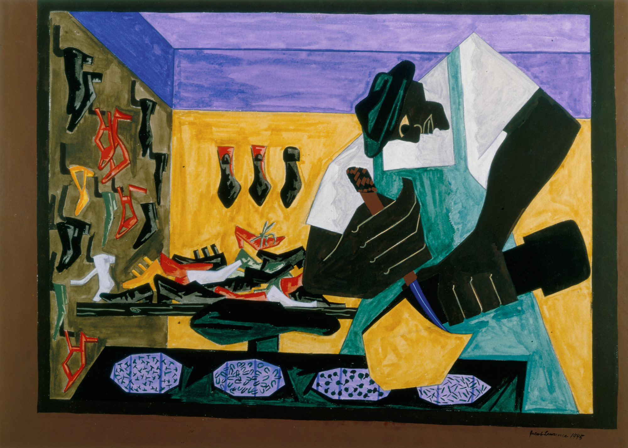 2000x1427 The Shoemaker Jacob Lawrence 46.73.2 Work Of Art Heilbrunn - Shoemaker Painting