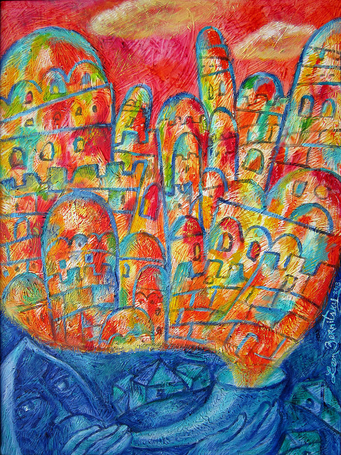 675x900 Sound Of Shofar Painting By Leon Zernitsky - Shofar Painting