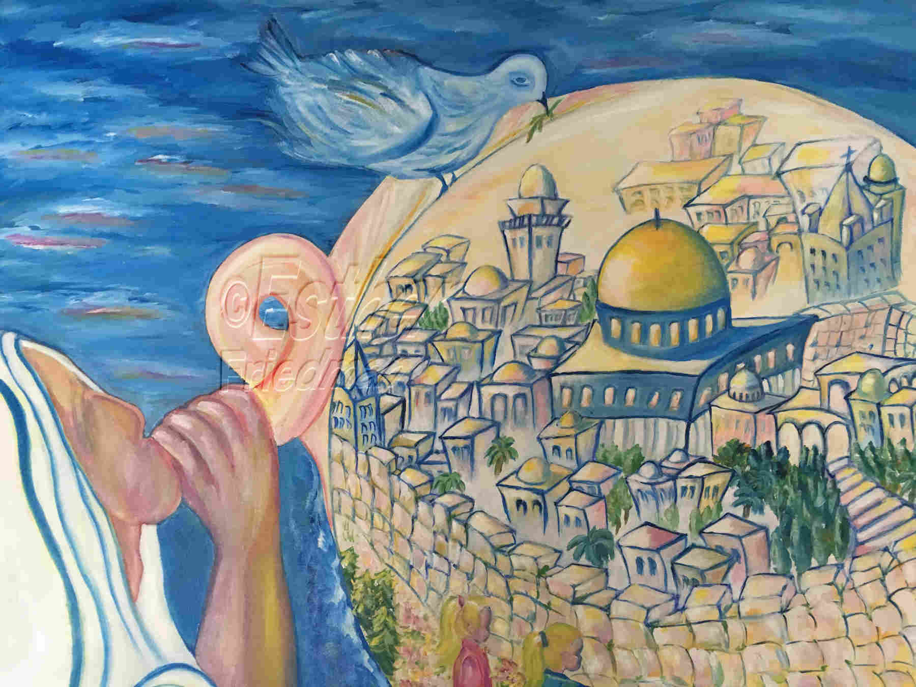 1800x1350 Artist Esther Friedman Just - Shofar Painting