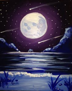 236x297 Pin On Paint With Me Nocturne, Acrylic Paintings - Shooting Star Painting