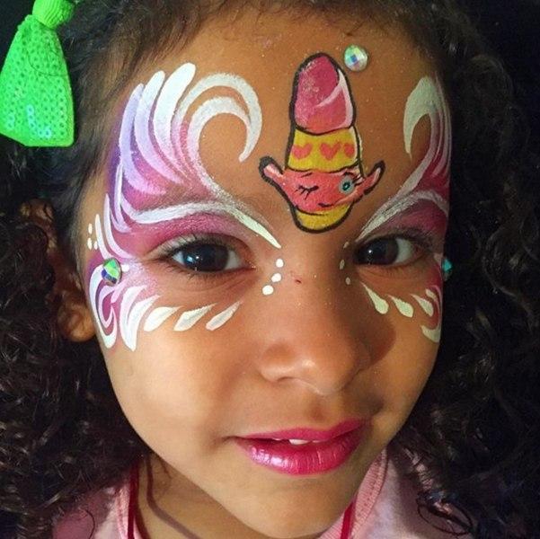 601x600 Happy Face Painting Client Orlando Face Painting Colorful Day - Shopkins Painting