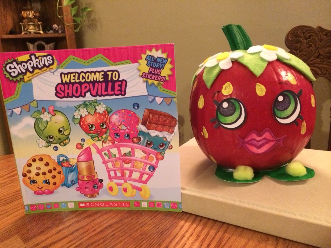 1136x852 Strawberry Kiss Shopkins Pumpkin Halloween - Shopkins Painting