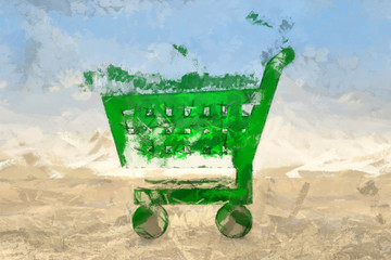 360x240 Search Photos By Krizz7 - Shopping Cart Painting