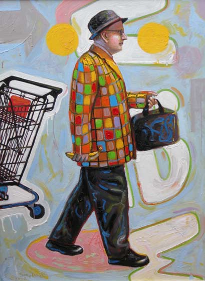 409x559 Shawn Shepherd Shopping Cart Paintings - Shopping Cart Painting