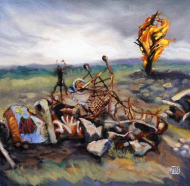 375x366 Shopping Cart Paintings For Sale Saatchi Art - Shopping Cart Painting