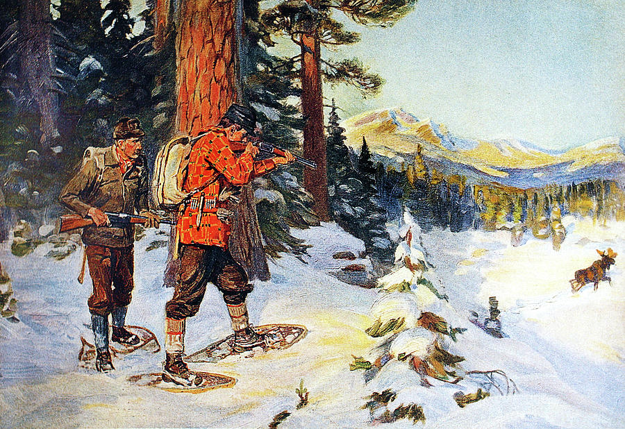 900x618 A Shot In The Open Painting By Philip R Goodwin - Shot Painting