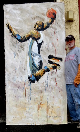 327x540 Basketball Art, Painting Of Dunk Shot - Shot Painting