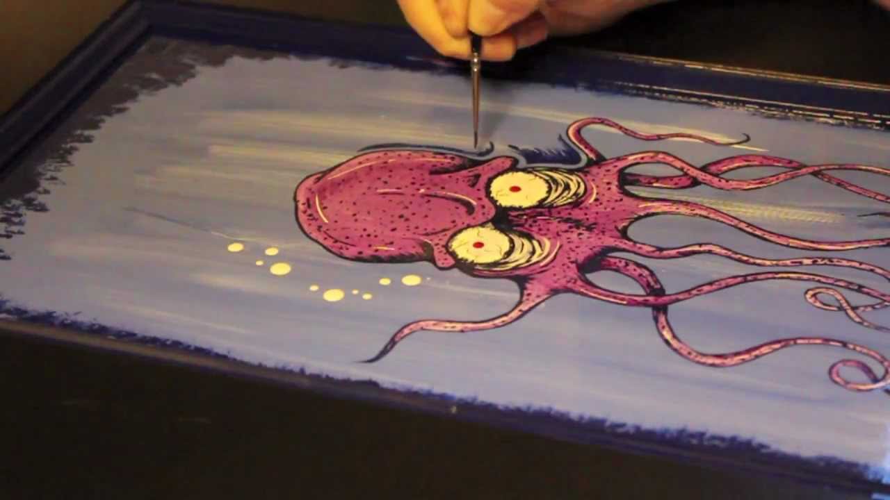 1280x720 Custom 1 Shot Octopus Painting - Shot Painting