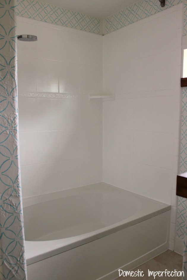 630x945 How To Refinish Outdated Tile (Yes, I Painted My Shower - Shower Painting
