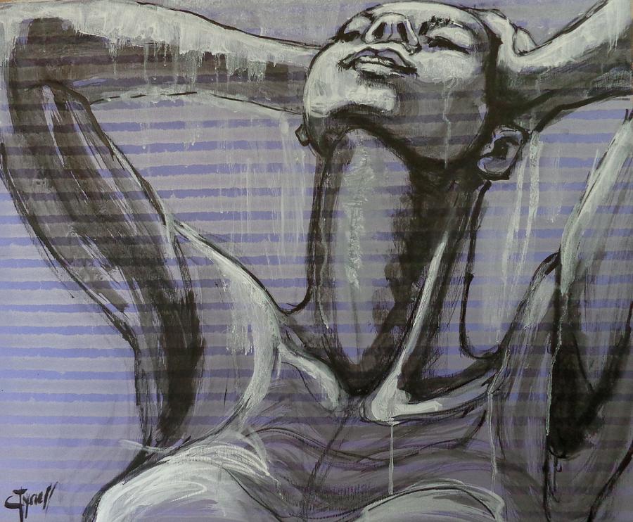 900x742 In The Shower - Shower Painting