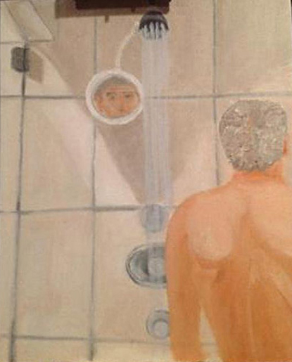 415x515 Bush Painting Shower - Shower Painting